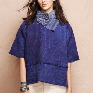 Pepin Georgia Tunic Top in Indigo Kantha XS